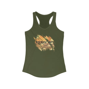 "Fierce AF" Gold Splash - Women's Ideal Racerback Tank - 12 colors