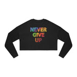Load image into Gallery viewer, &quot;Never Give Up&quot; Women&#39;s Cropped Sweatshirt
