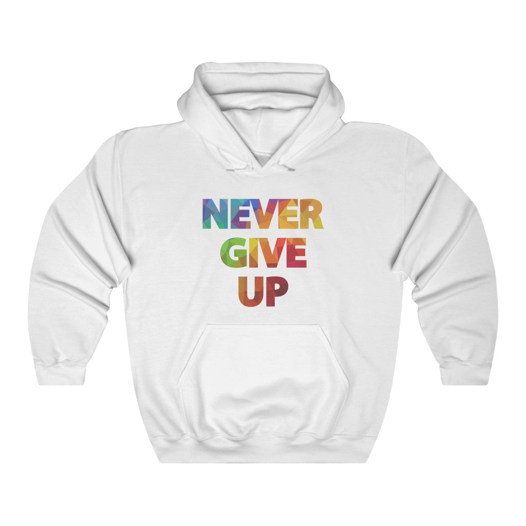 "Never Give Up" Unisex Heavy Blend™ Hooded Sweatshirt - 4 colors