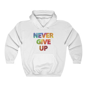 "Never Give Up" Unisex Heavy Blend™ Hooded Sweatshirt - 4 colors