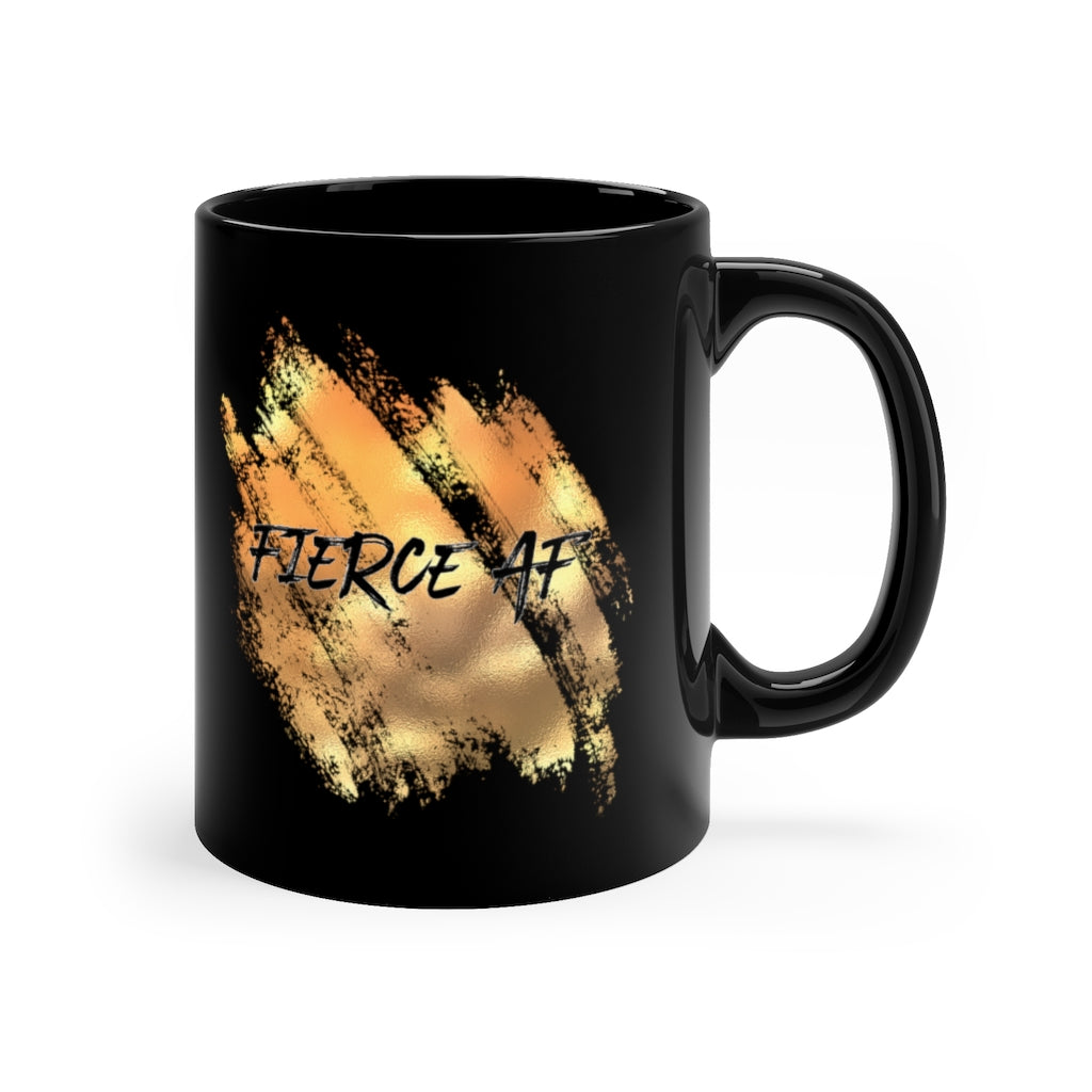 "Fierce AF" Black Ceramic Mug 11oz