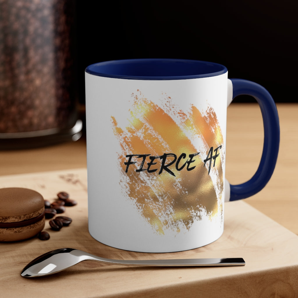 "Fierce AF" Accent Coffee Mug, 11oz - 5 colors