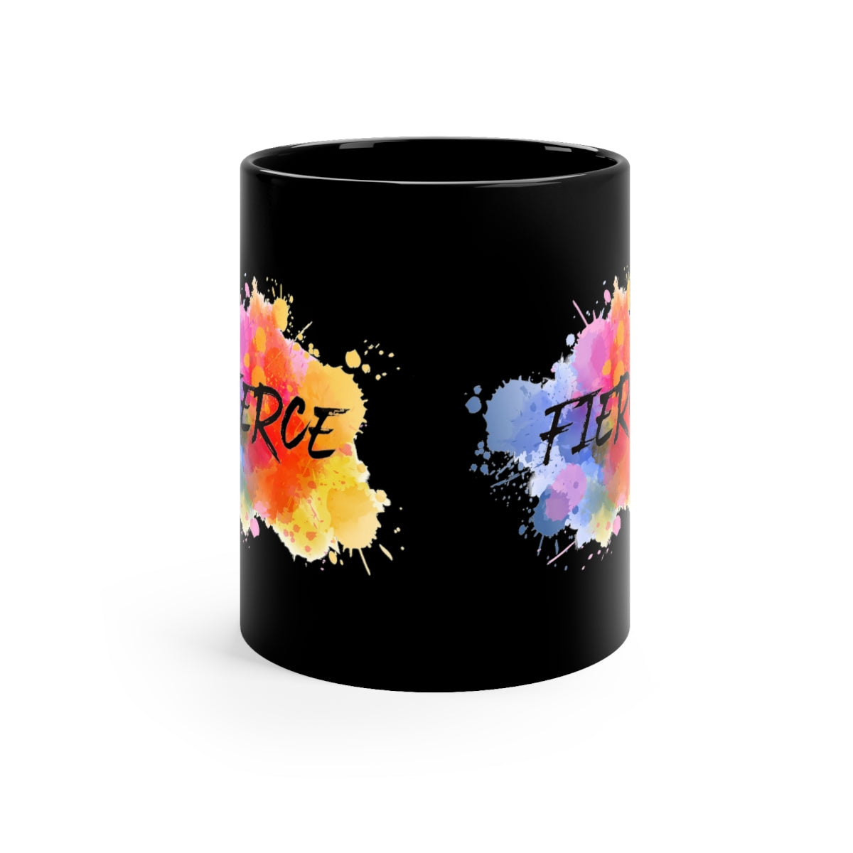 "Fierce" Black Ceramic Mug 11oz