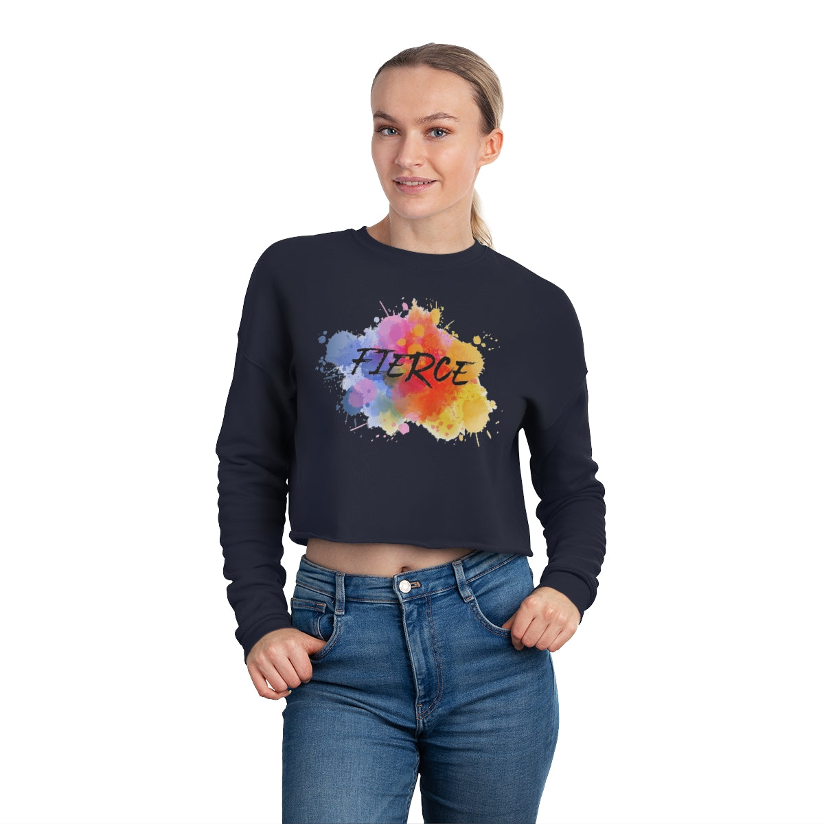 "Fierce" Women's Cropped Sweatshirt - 2 colors