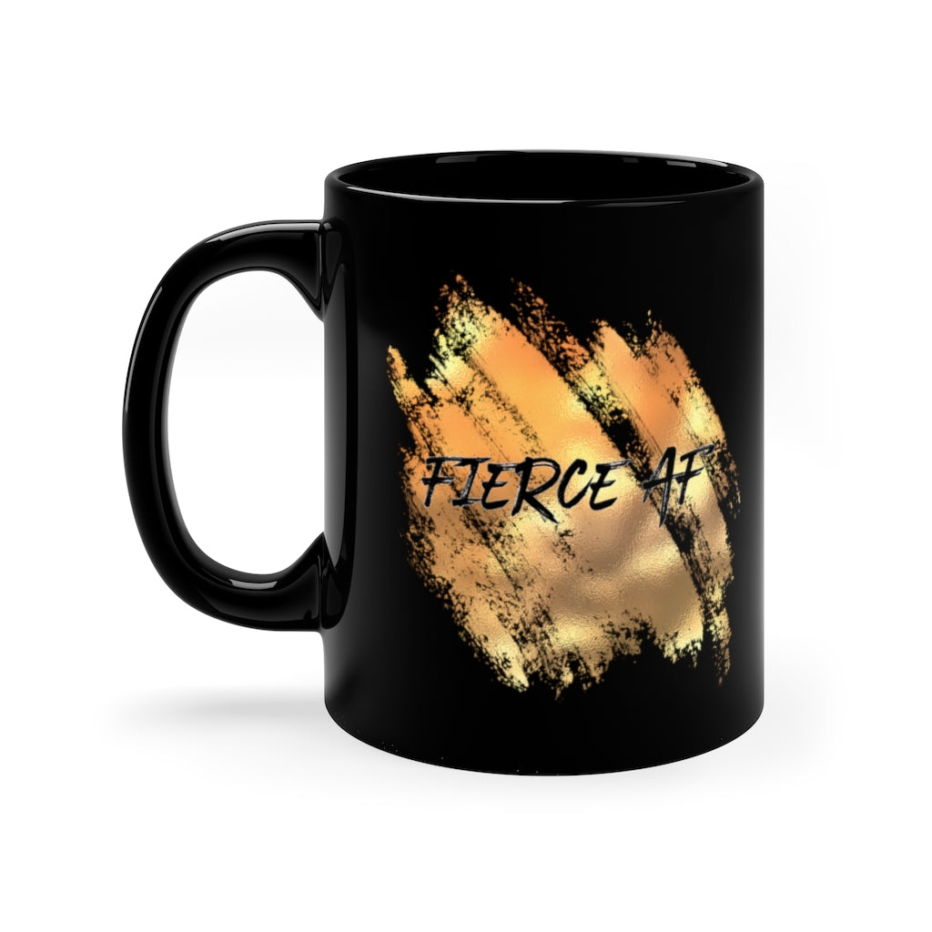 "Fierce AF" Black Ceramic Mug 11oz