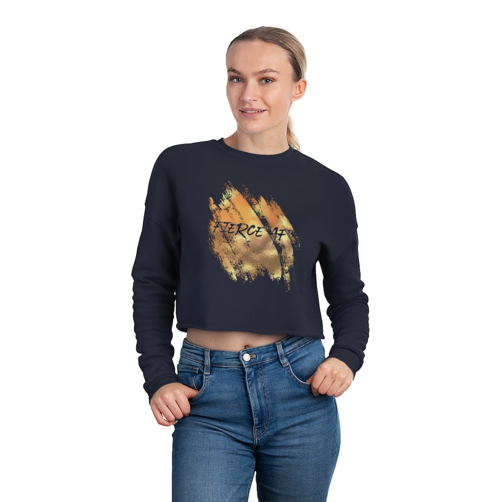 "Fierce AF" Women's Cropped Sweatshirt - 2 colors