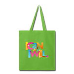 Load image into Gallery viewer, &quot;I Can and I Will&quot; Canvas Tote Bag - lime green
