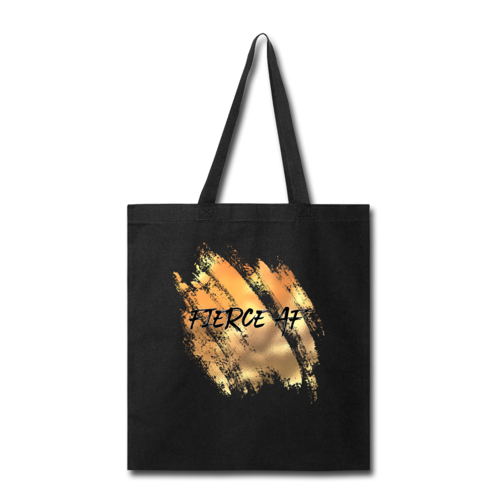 "Fierce AF" Canvas Tote Bag - black